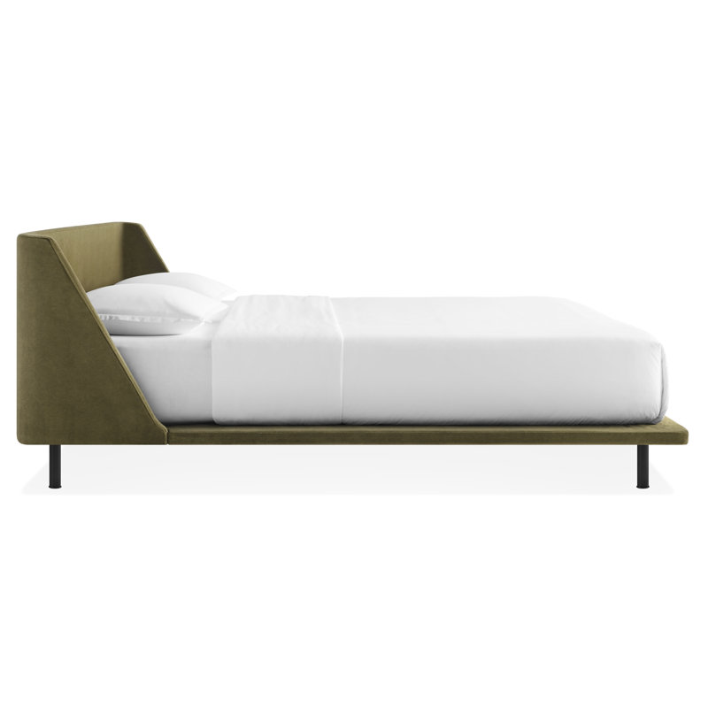 Nook Upholstered Bed, King, Moss Velvet