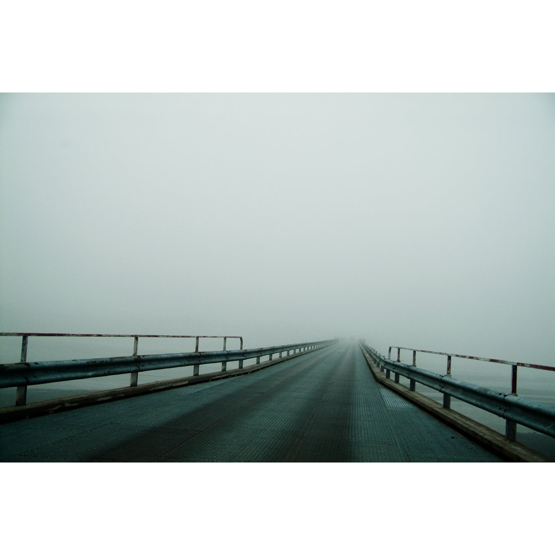 Foggy Road On The Middle Of Nothing von Lcodacci - Drucken