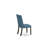 Florence Parson Chairs - Nailhead Trim Blue Linen Fabric Upholstered Dining Chairs, Set of 2, Black-1081310781-1081310726