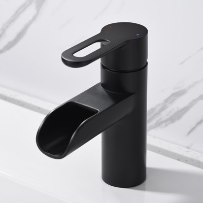Single Hole Bathroom Faucet with Drain Assembly