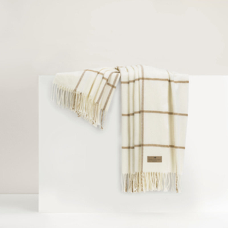 Lexington Plaid Throw, Caramel