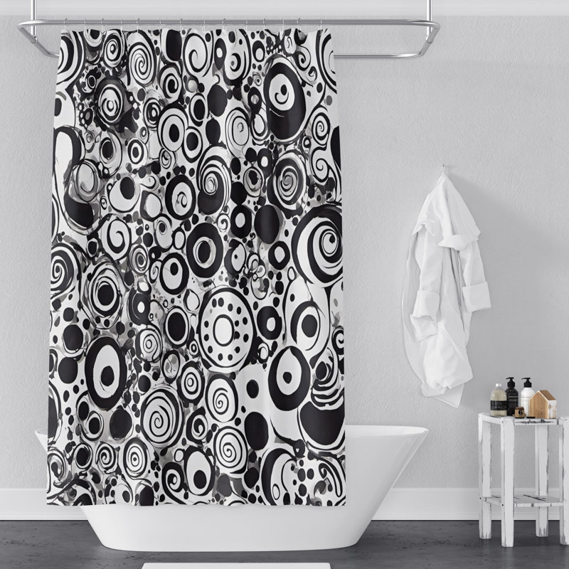 Abstract Shower Curtain, 72" H x 70" W