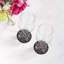 Ouroboros Skulls Black Vegan Leather Round Coasters