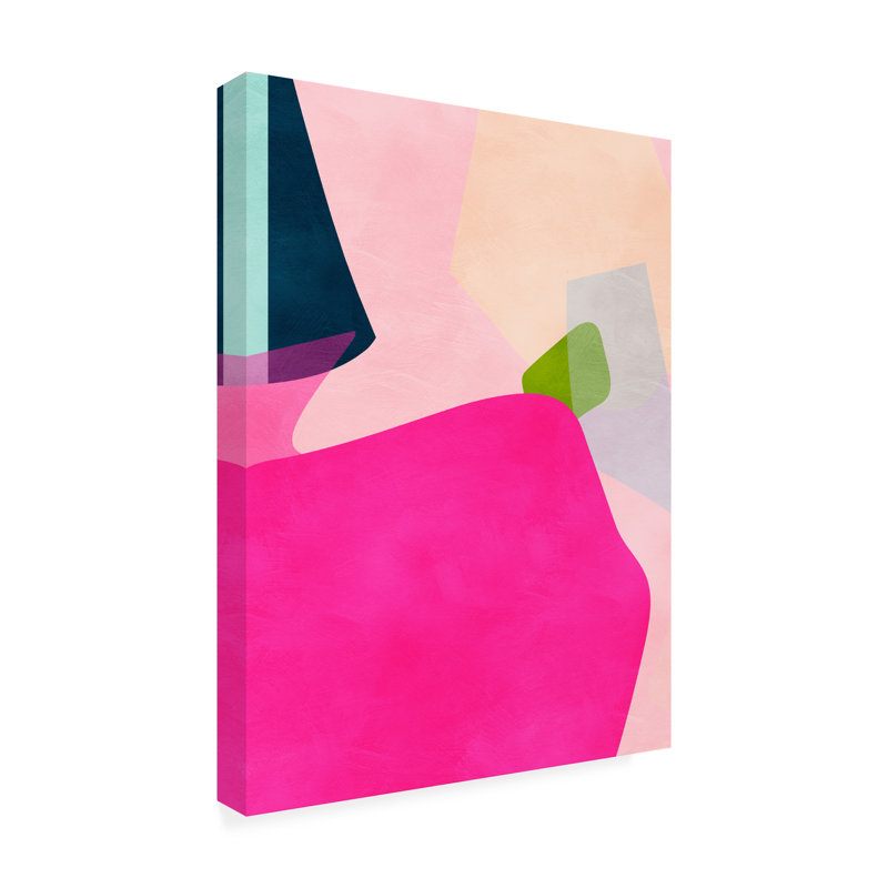 Œuvre d'art sur toile rose bolologia,, H 18 po x l 24 po