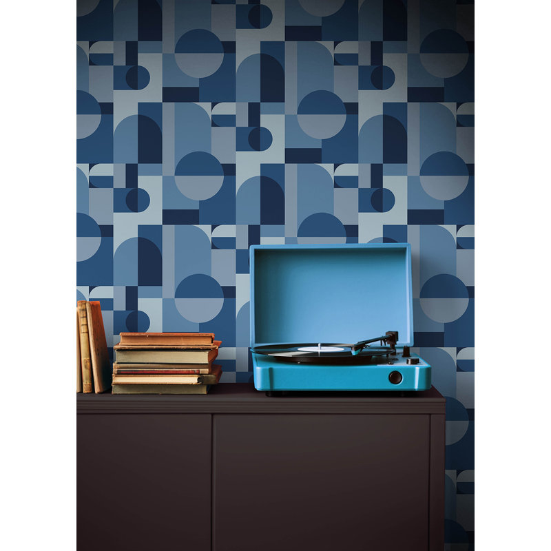 Papier peint adhésif Boxanne, Bleu