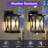  Outdoor Wall Sconce Light Metal & Glass, Matte Black, Wall Light Fixture For Porch, Garage, Patio (Set Of 2)