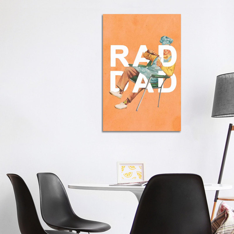 Rad Dad 1 Piece Wall Art on Canvas, 101.6 cm H x 66.04 cm W x 1.91 cm D, Wrapped Canvas