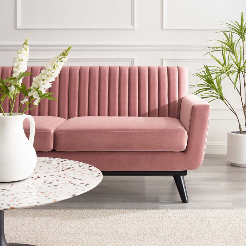 Causeuse Engage, Polyester rose poussiéreux