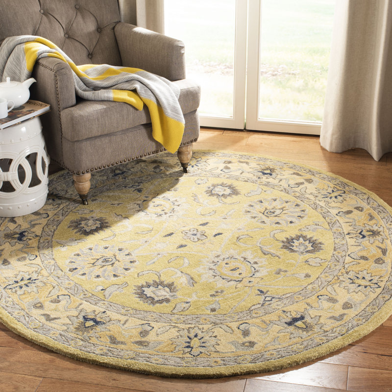 Tingley Hand Tufted Wool Pile Oriental Rug, Round 6'