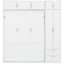Grand lit mural avec armoire supérieure, tablettes, garde-robe et tiroirs - pliable pour économiser de l'espace en blanc, idéal pour les petits appartements, avec des lattes flexibles, des tiroirs de sommeil confortables, des espaces de vie