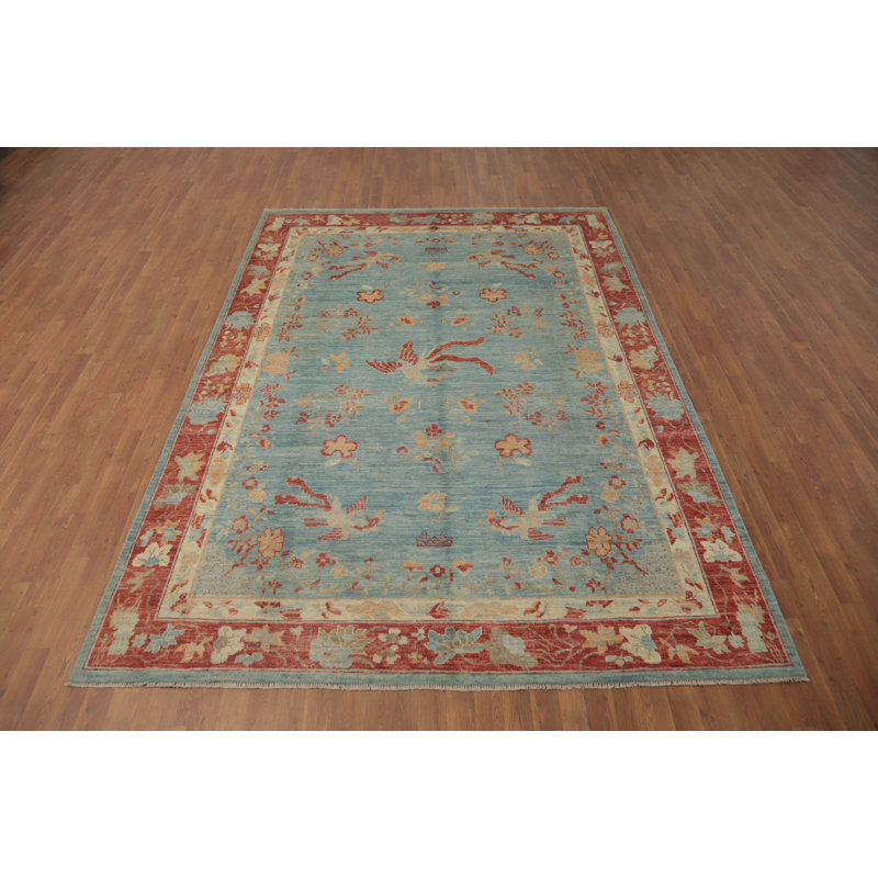 Tapis art déco à teinture végétale 7 x 10