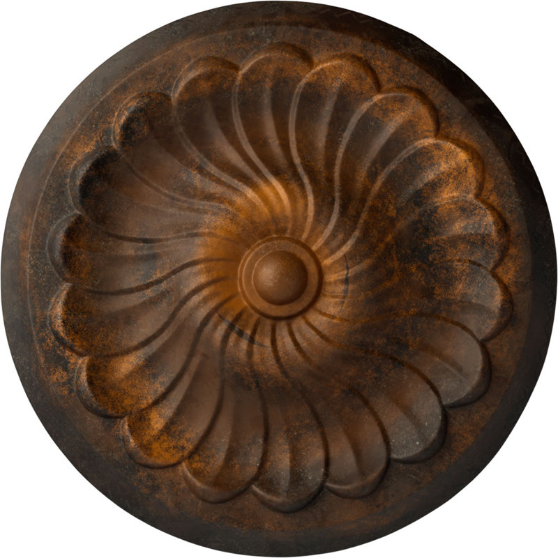 Médaillon de plafond en spirale Endurathane, rouille
