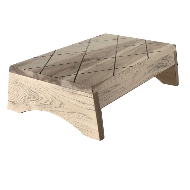 Grand escabeau en bois, Blanc