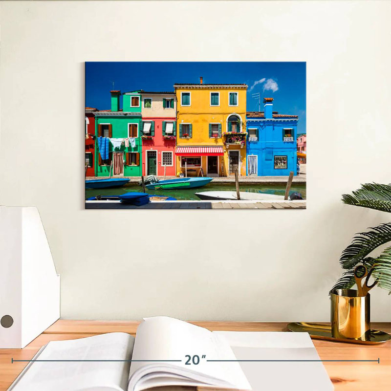 Lilie Burano Island Buildings, H 8 po x l 12 po