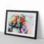 Two Rainbow Macaw Parrots in Abstract - Picture Frame Painting Print-55777915-55777916