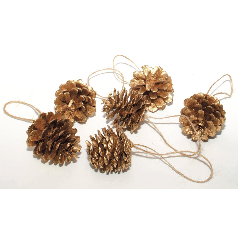 15cm Wood Holiday Shaped Ornament, Gold