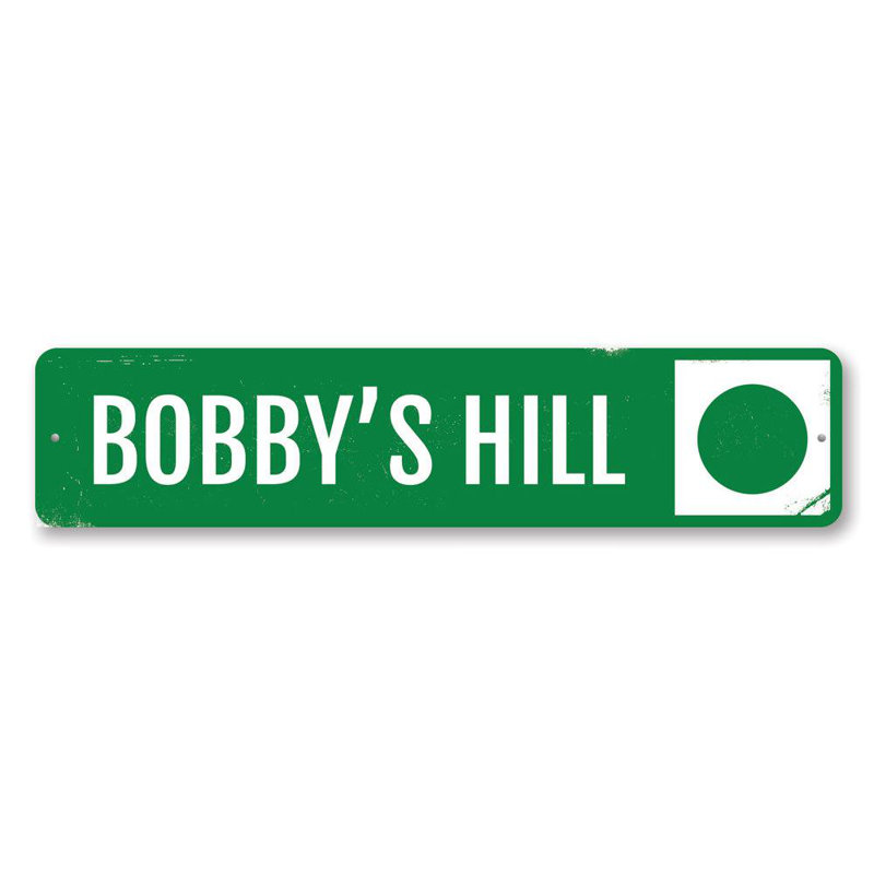 Enseigne en aluminium Ski Hill Circle, H 6 po x l 24 po x P 0,06 po