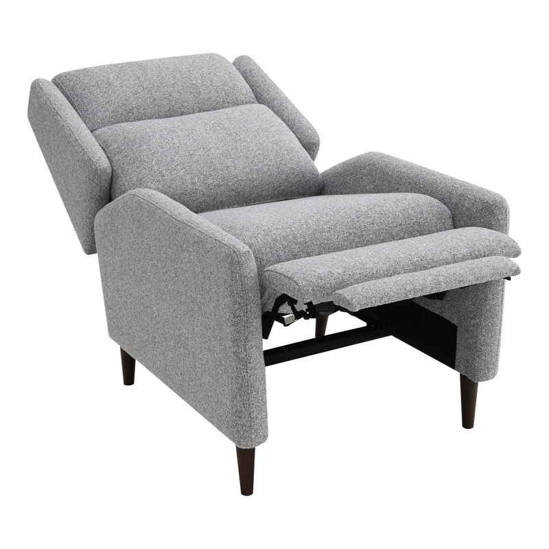 Leana High Back Push-Back Manual Recliner, Gray