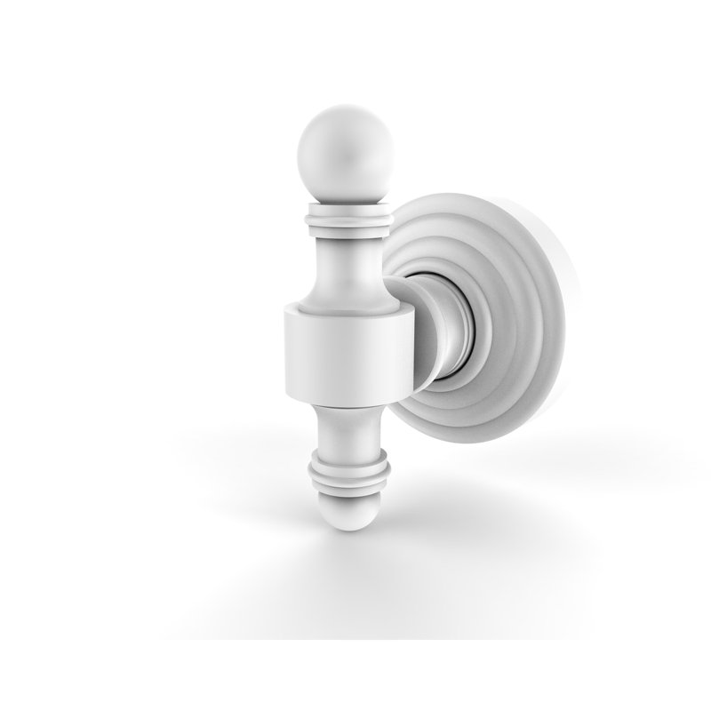 Retro Wave Wall Mounted Towel Hook, Matte White