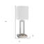 Lampe de bureau 24 po avec port USB et prise de courant