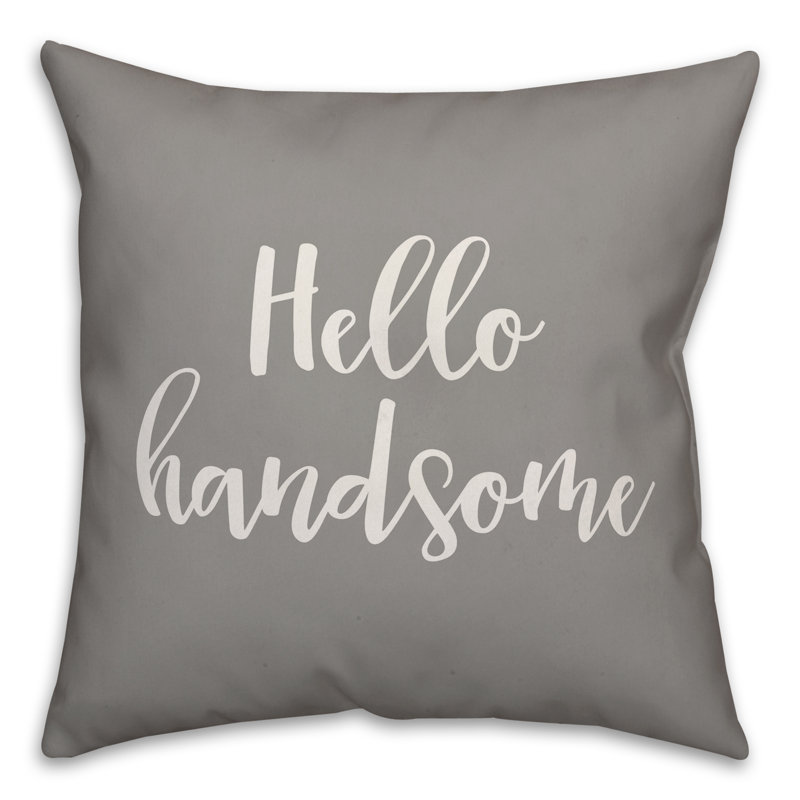  Coussin Hello, Gris, Coussin et housse de coussin