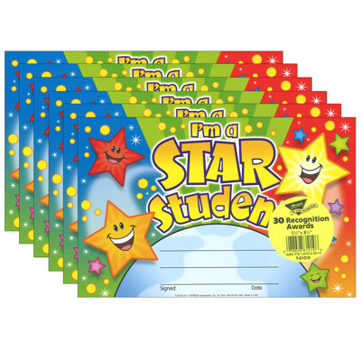Trend I'm A Star Student Recognition Awards, 30 Per Pack, 6 Packs