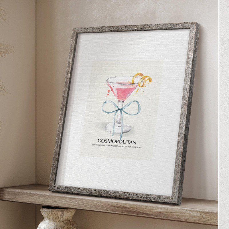 Cosmo Bow Framed Print - Solid Wood