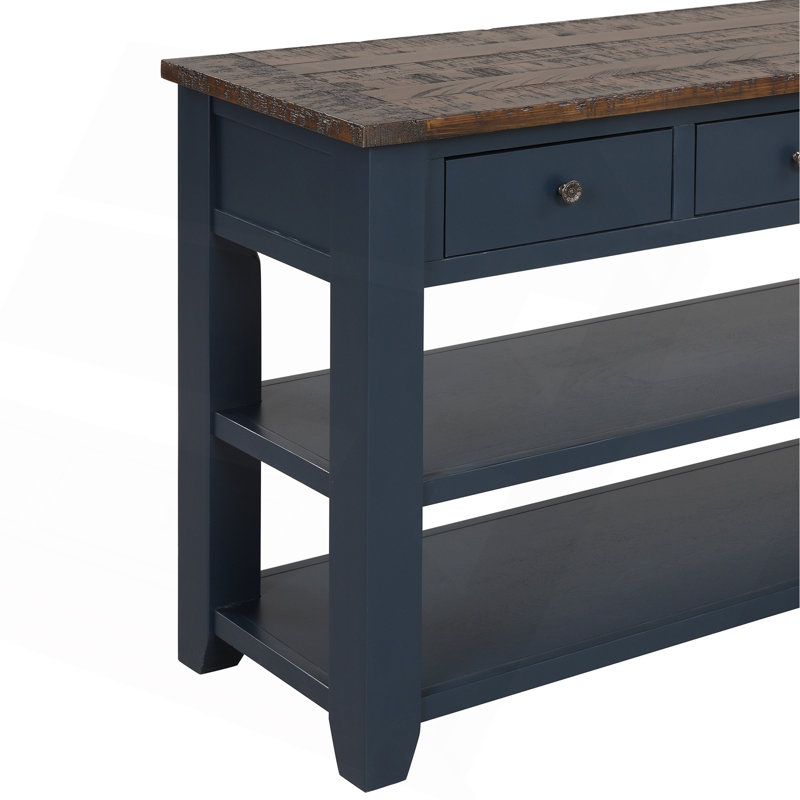 Console Cabras, Bois espresso, Marine, H 30 po x l 50 po x P 16 po