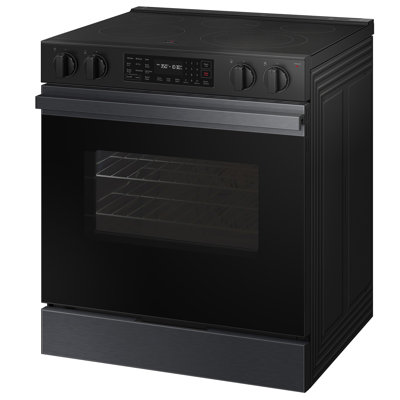 Samsung Bespoke Smart Slide-In Electric Range 6.3 cu. ft. with Precision Knobs -  NSE6DG8100MTAA