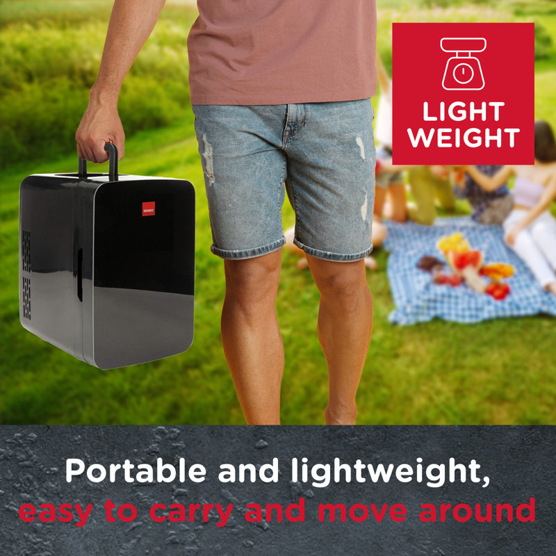Sensio Home 10L Mini Fridge Portable, Black