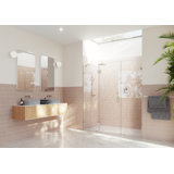 Stellar 67.5 in. x 78 in. Fully Frameless 3 Panel Inline Hinge Shower Door
