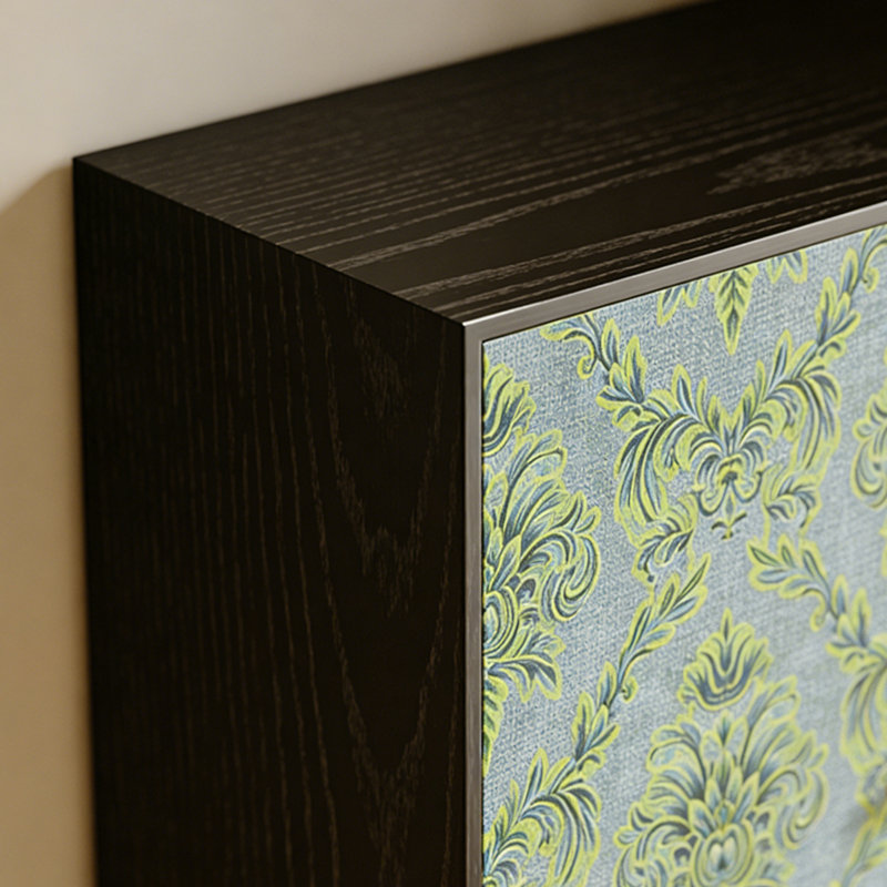 Armoire de vestibule en bois massif Luxury, Noir