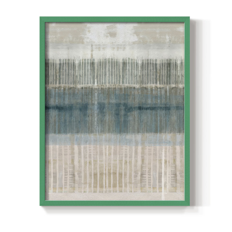 «Misty Island II», reproduction encadrée - bois massif, H 30 po x l 24 po, Vert