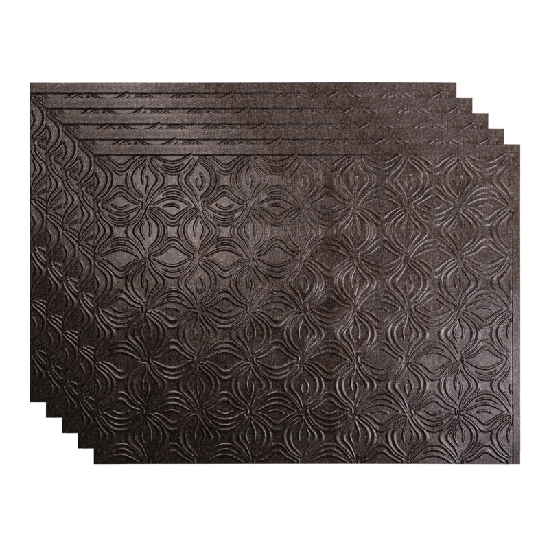 Ensemble de dosseret décoratif en vinyle FASÄDE 15 pieds carrés, Étain fumé