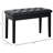 Black Duet Piano Seat With Faux Leather Cushioning And Stable Wooden Base Bench Cushion Frame - For Playing