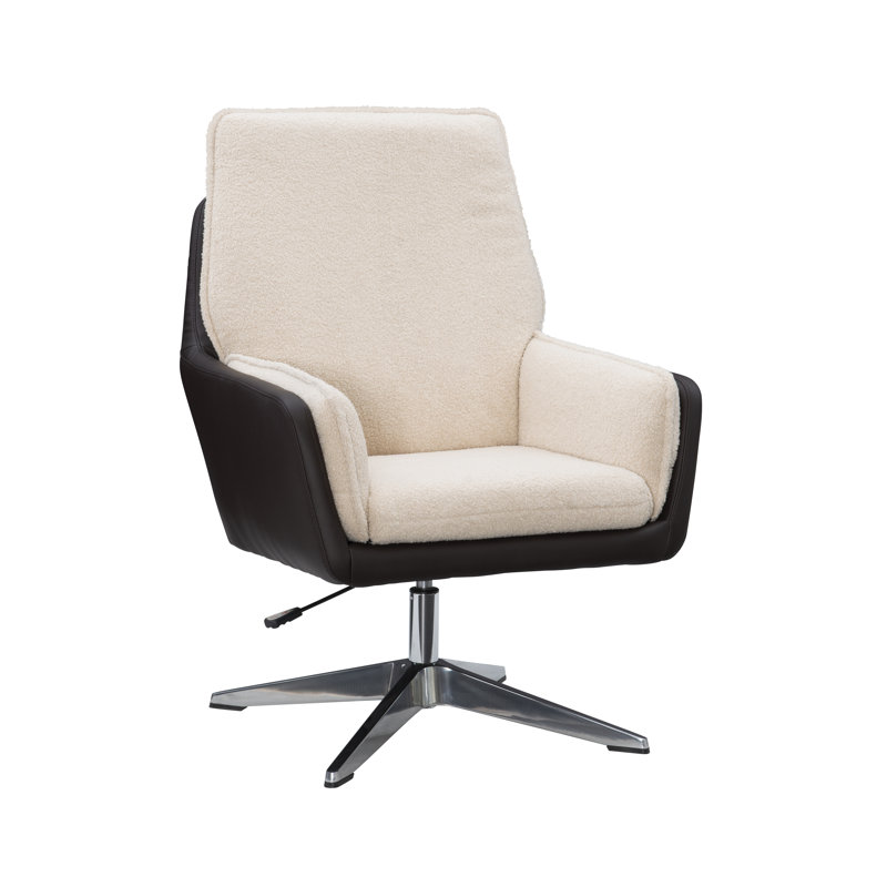 Fauteuil d'appoint pivotant Deadra, Brun