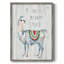 Llama Happy Place, reproduction encadrée - bois massif-1026289700