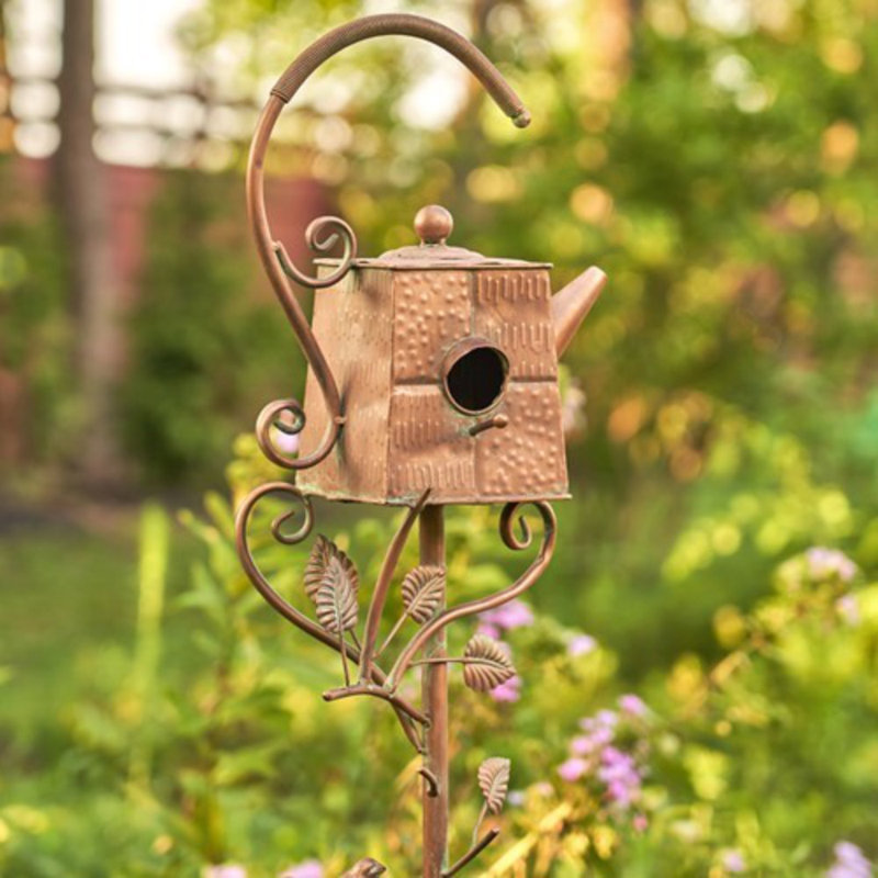 Hansard Teapot Birdhouse Garden Stake
