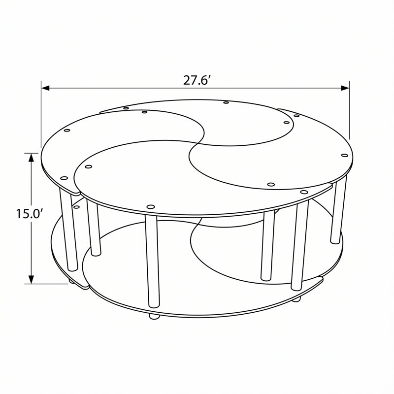 Ensemble de tables basses Zenith Modern YinYang