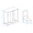 Two-Compartment Tilt-Out Laundry Sorter Cabinet-White