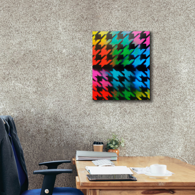 " Houndstooth " by Abstract Graffiti, 16" H x 12" W x 0.75" D