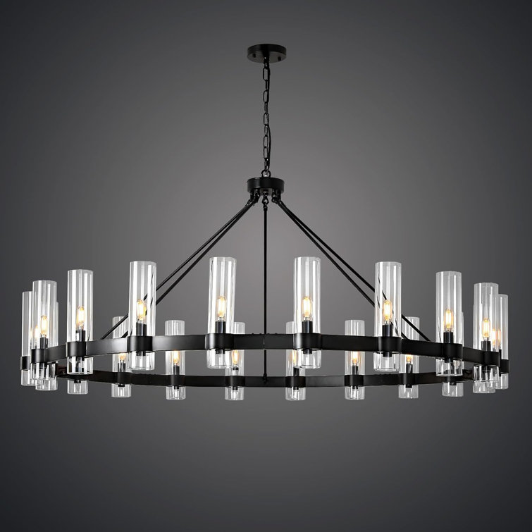 Mercer41 Gunes 20 - Light Wagon Wheel Chandelier 