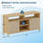 Fluted TV Stand for 65" TV, Mid Century Modern Media Console with Storage, Adjustable Shelves Farmhouse TV Cabinet-326037554