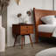 Table de chevet en bois 2 tiroirs Mid-Century | 