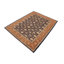 Tapis orange foncé / noir en laine noué à la main Silke 9 pi 3 po x 11 pi 10 po