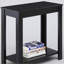 Table basse 24 po en bois noir pour tout espace, capacité de 250 lb, décor rustique élégant