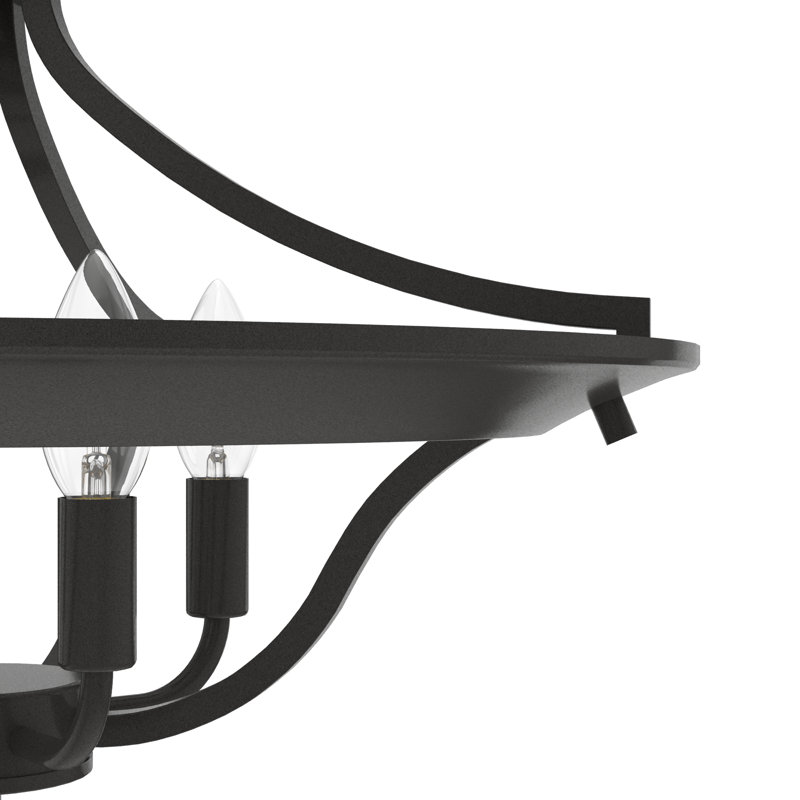Perch Point 4 Light Semi Flush Mount, Noble Bronze