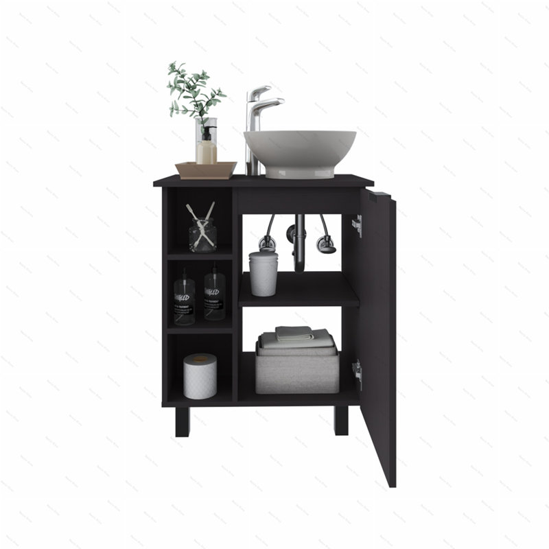 Lavabo pour salle de bain Stites, noir