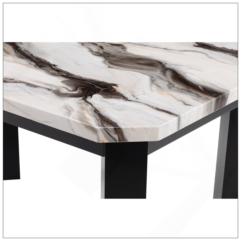 Table basse Marbrée noire