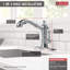 Robinet de cuisine escamotable Cassidy, robinet d'évier de cuisine en nickel brossé, robinet de cuisine avec douchette extractible, tête d'arrosage magnétique, acier inoxydable arctique-32014052